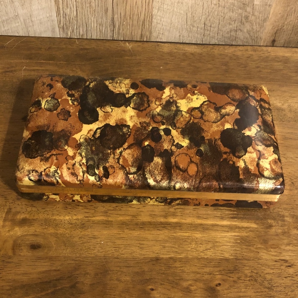 Vintage MELE faux tortoise shell jewelry box